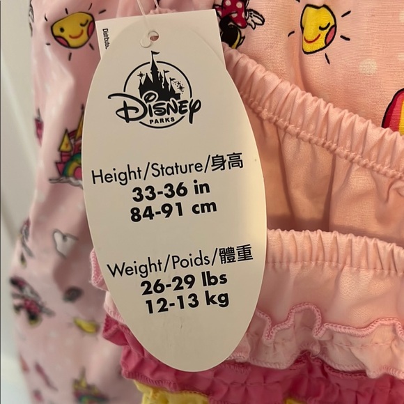 Disney Pink and Black Casual Sundress with Flutter Sleeves - Picture 4 of 5